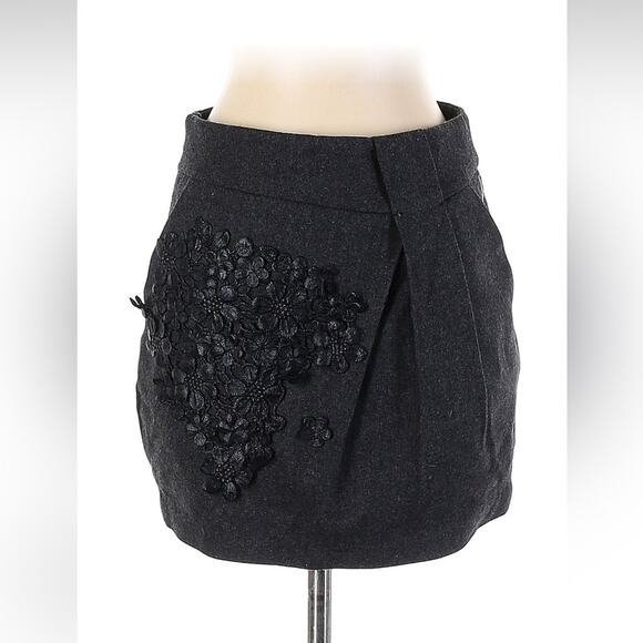 S. Deer Dresses & Skirts - S. Deer embroidered dark grey mini skirt, size small